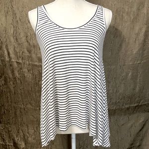 Long Mossimo tank top. Black & white stripe.